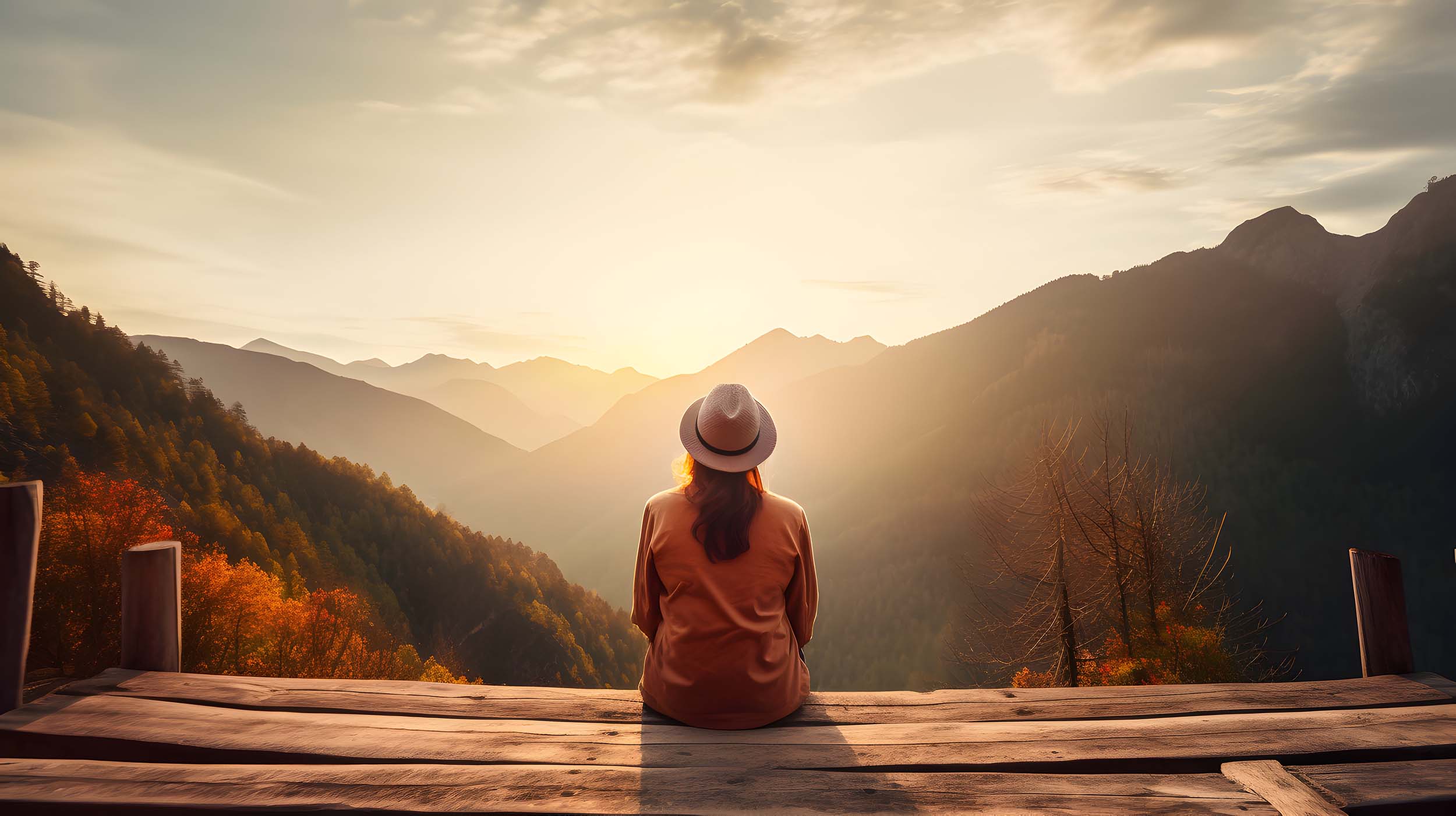 Woman sitting, looking ot over a great distance. Financial Independence: Courage, Confidence and Choices